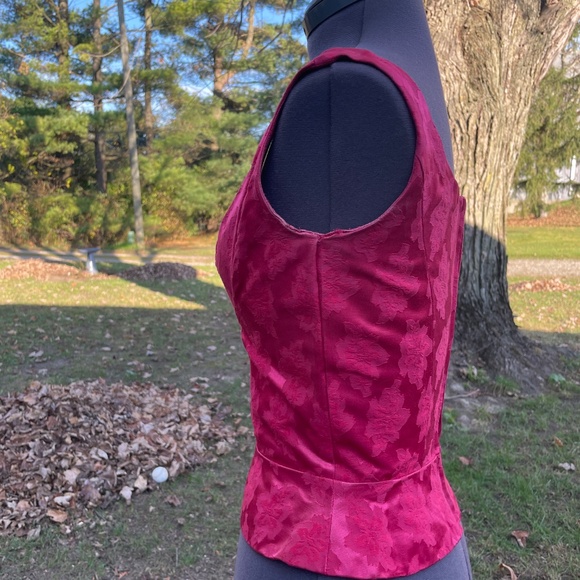 Vintage Ilene Ricky Three Piece Wiggle Cocktail Dress, Red and Black Lace Petite - Picture 9 of 14